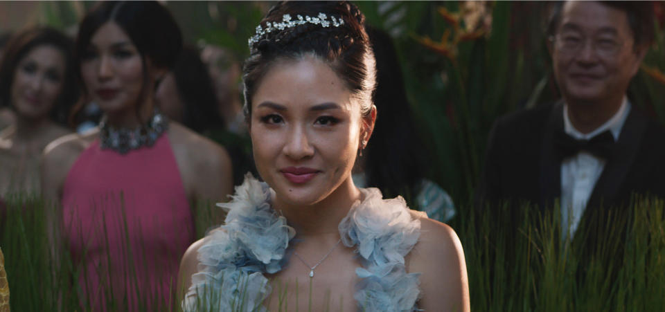 This image released by Warner Bros. Entertainment shows Constance Wu in a scene from the film "Crazy Rich Asians." (Warner Bros. Entertainment via AP)