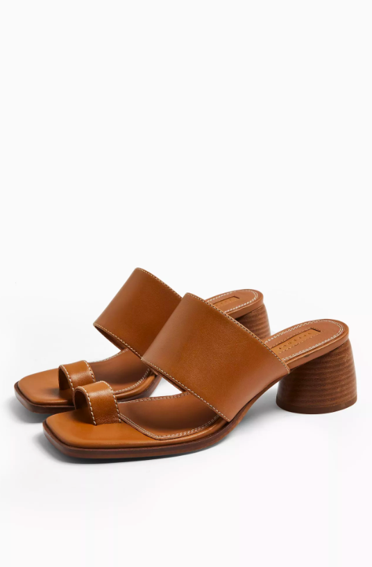 Topshop student discount - Tan Leather Toe Loop Sandals