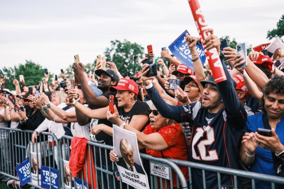 Trump drew thousands of supporters to his rally in Crotona Park on May 23, 2024. Stephen Yang