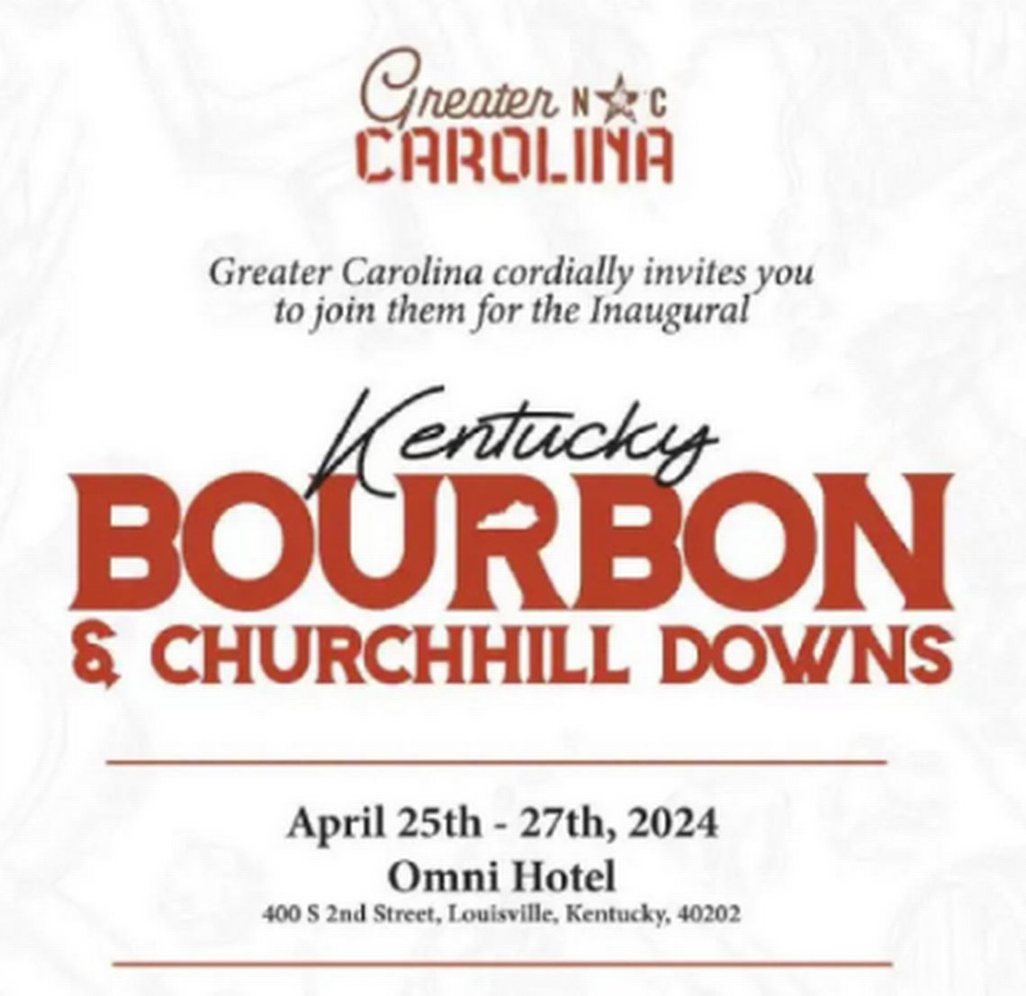 A screen grab of an invitation from Greater Carolina