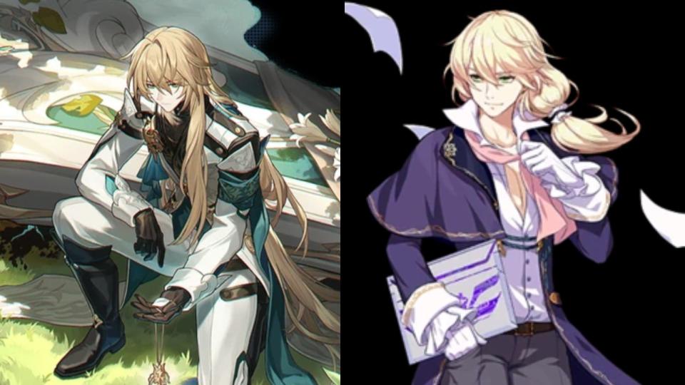 Luocha as he appears in Honkai: Star Rail (left) and Honkai Impact 3rd (right). (Photos: HoYoverse)