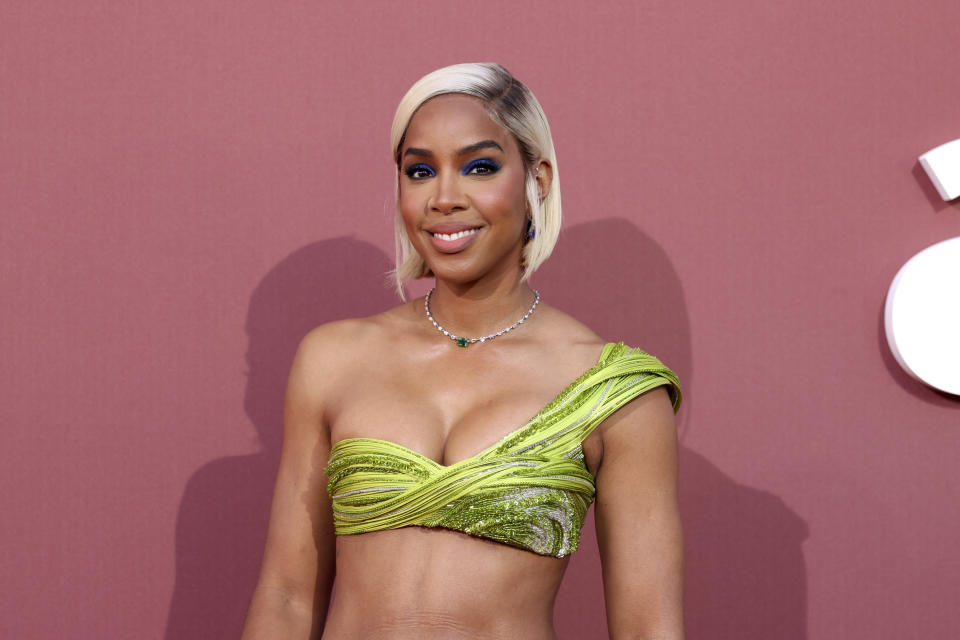 Kelly Rowland poses for photographers upon arrival at the amfAR Cinema Against AIDS benefit at the Hotel du Cap-Eden-Roc, during the 77th Cannes international film festival, Cap d'Antibes, southern France, Thursday, May 23, 2024. (Photo by Vianney Le Caer/Invision/AP)