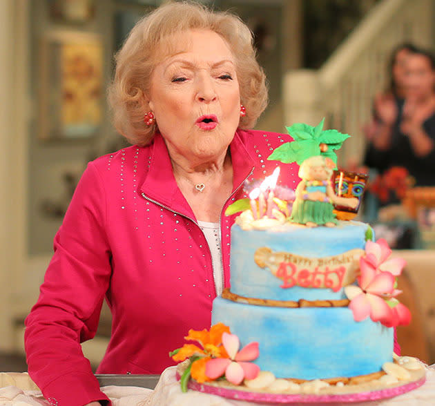 Betty White gets flash-mobbed for her birthday.