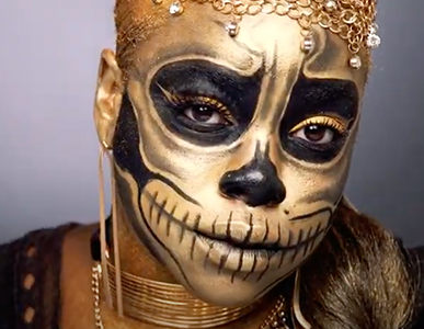 Gilded Skull Look. Image via Ardell.