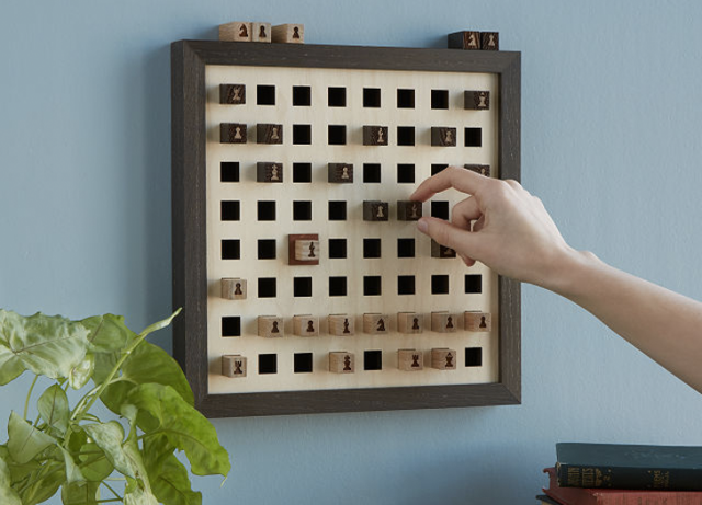 Football Chess Set – Handpainted Pieces & Walnut Root Board 19 in