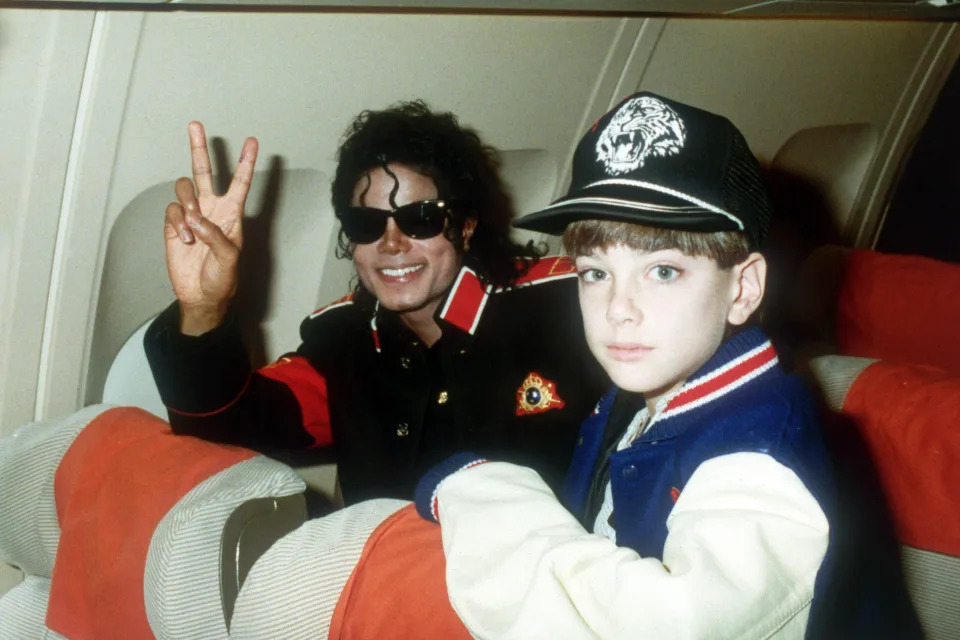 A photo of Michael Jackson and James Safechuck featured in <em>Leaving Neverland</em> . (Photo: HBO)