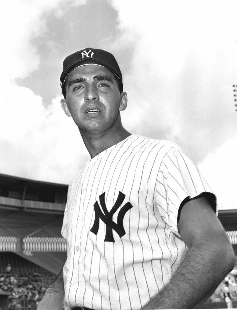 Joe Pepitone, infielder for the New York Yankees, is shown in  March 4, 1964.  (AP Photo)