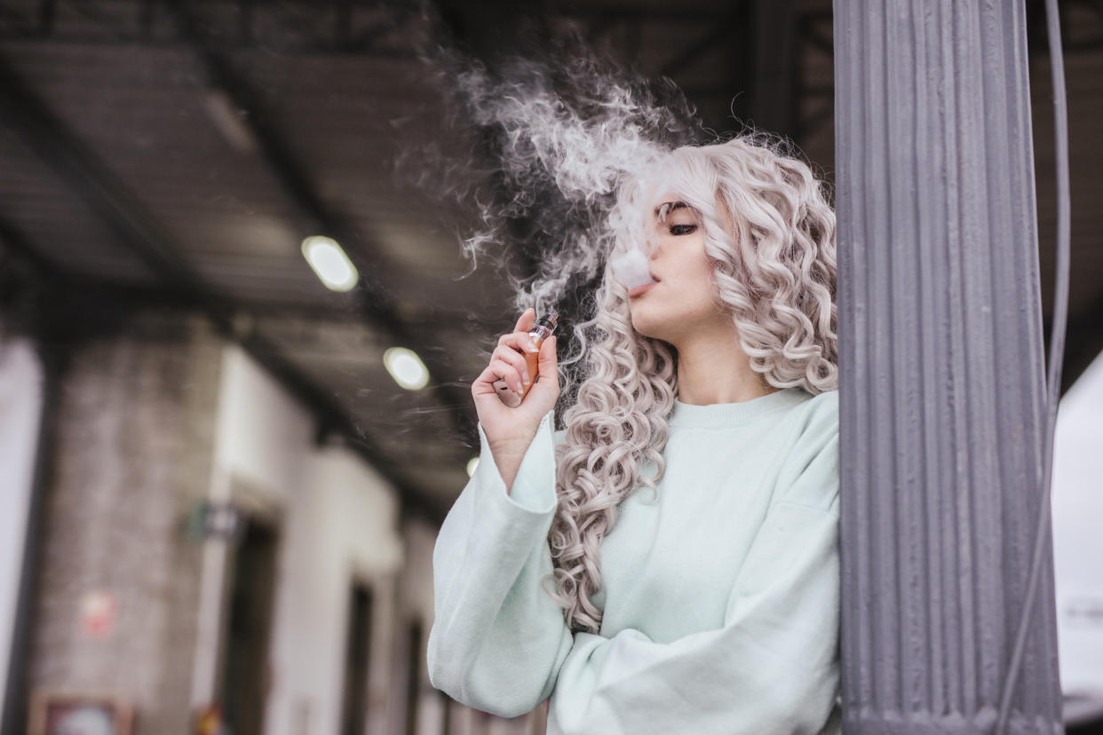 Reports suggest there could be a ban on single-use vapes, but what are the health implications of vaping? (Getty Images)