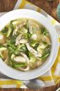 summer vegetable, chicken, and gnocchi soup