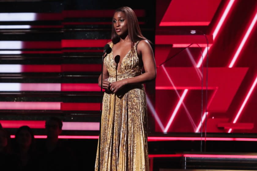 LOS ANGELES, CA - January 26, 2020: Issa Rae at the 62nd GRAMMY Awards at STAPLES Center in Los Angeles, CA.