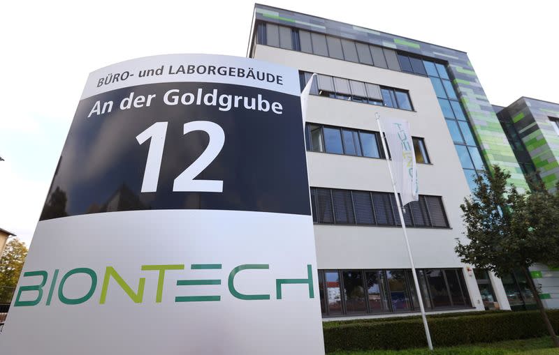 FILE PHOTO: The headquarters of German biotech firm BioNTech is photographed in Mainz