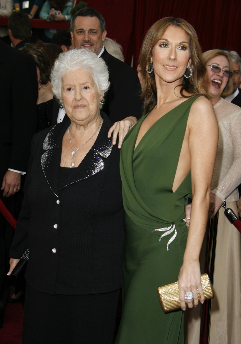 Celine Dion and mum therese during The 79th Annual Academy Awards