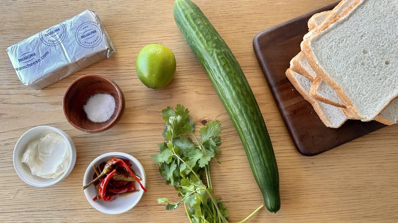 spicy cucumber tea sandwich ingredients