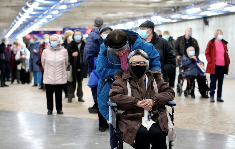 Quebec begins vaccination for seniors at Olympic Stadium in Montreal