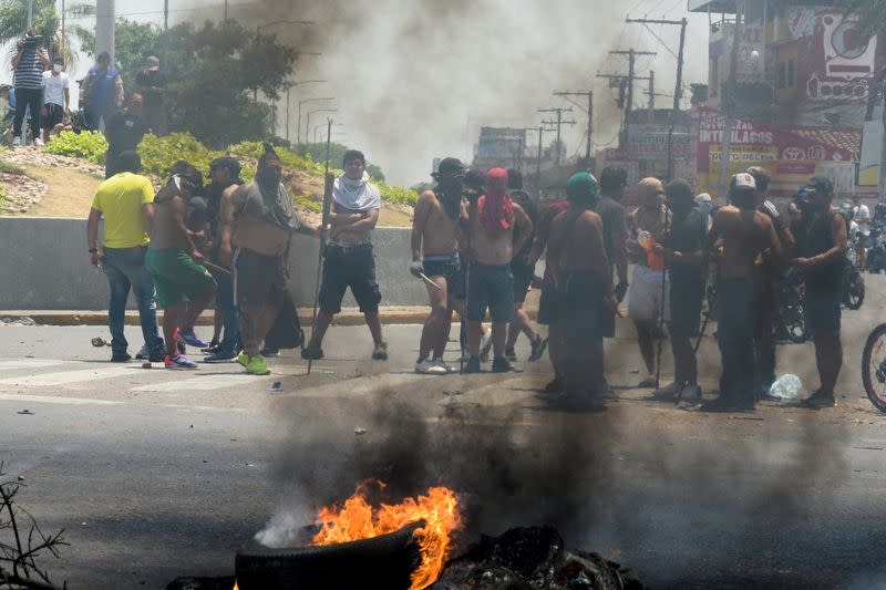 Foto del viernes de las protestas en Santa Cruz