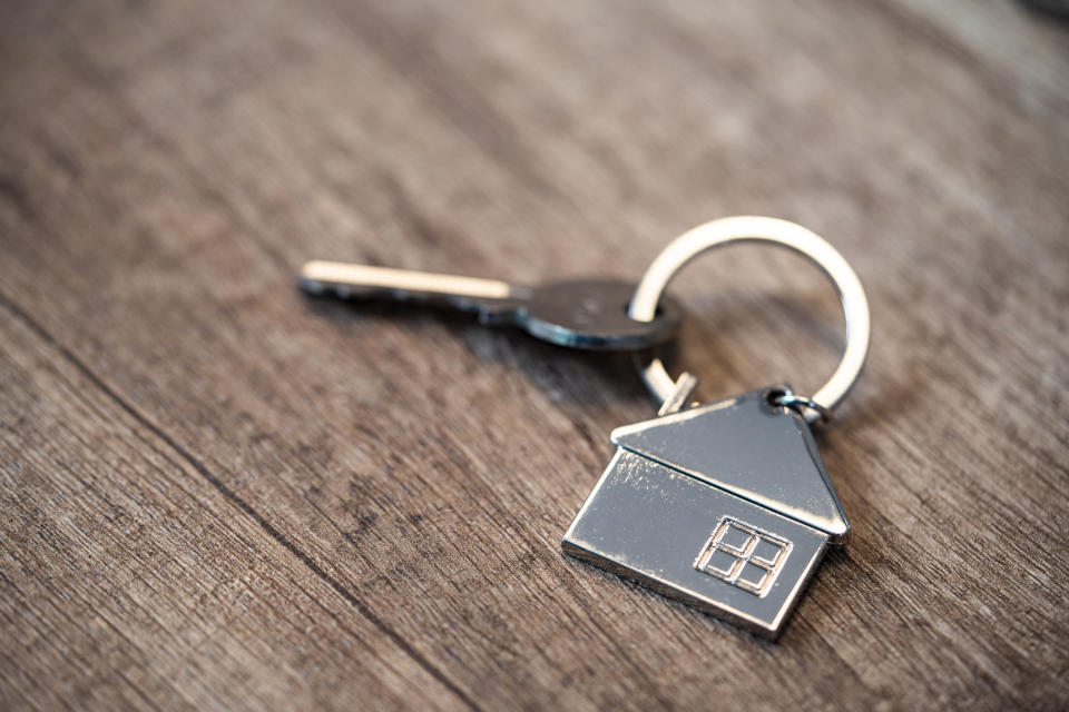 Close-up of a house key