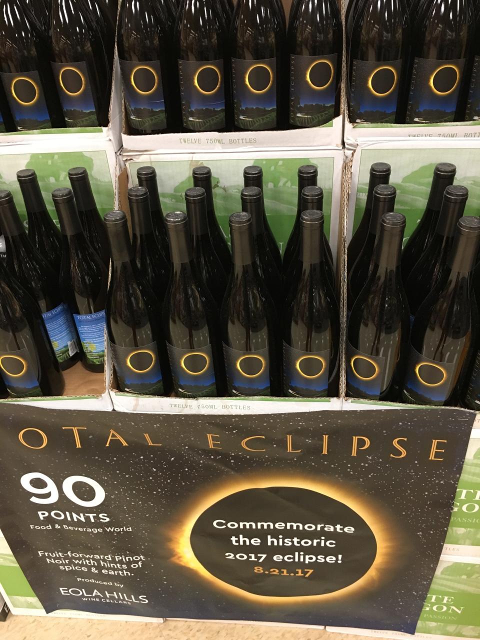 An Oregon pinot noir commemorating the 2017 total solar eclipse.