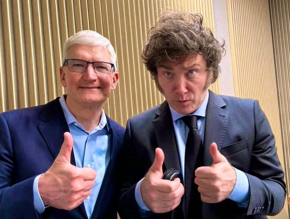 tim cook y javier milei