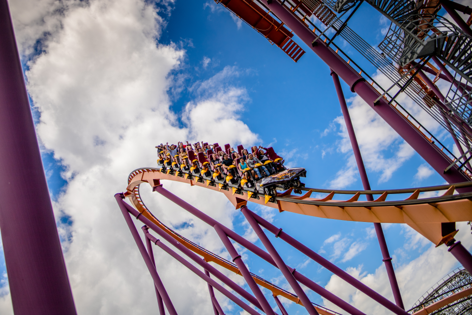 Raging Bull is the longest and tallest roller coaster at Six Flags Great America.