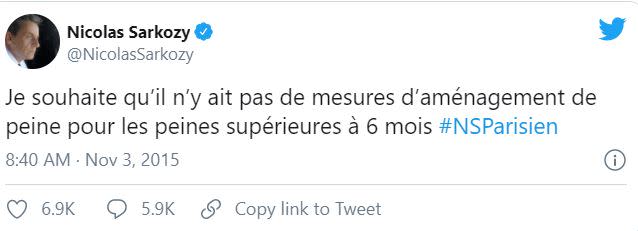 Twitter @NicolasSarkozy