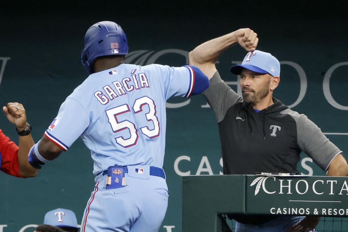 García slam for Rangers in 13-2 win to avoid sweep by Astros