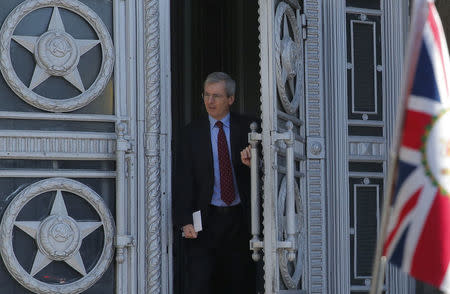 FILE PHOTO: British Ambassador to Russia Laurie Bristow leaves the Russian foreign ministry building in Moscow, Russia March 30, 2018. REUTERS/Maxim Shemetov/File Photo