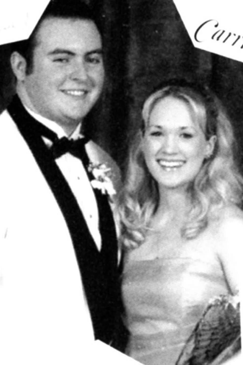 <p>Carrie looked beautiful in her dress with her hair curled at prom!</p>