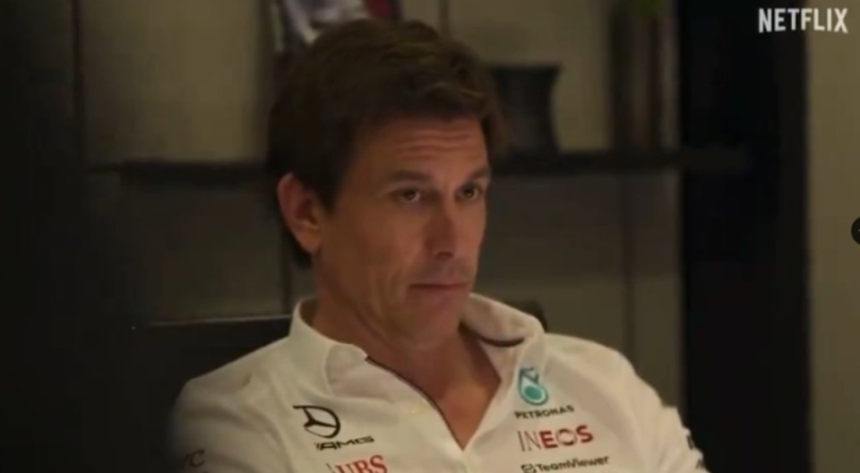Toto Wolff was delighted as Hamilton penned a contract extension he will now not see out (Netflix)