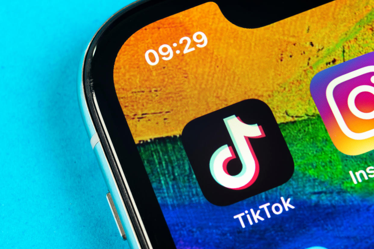  TikTok app icon on iPhone. 