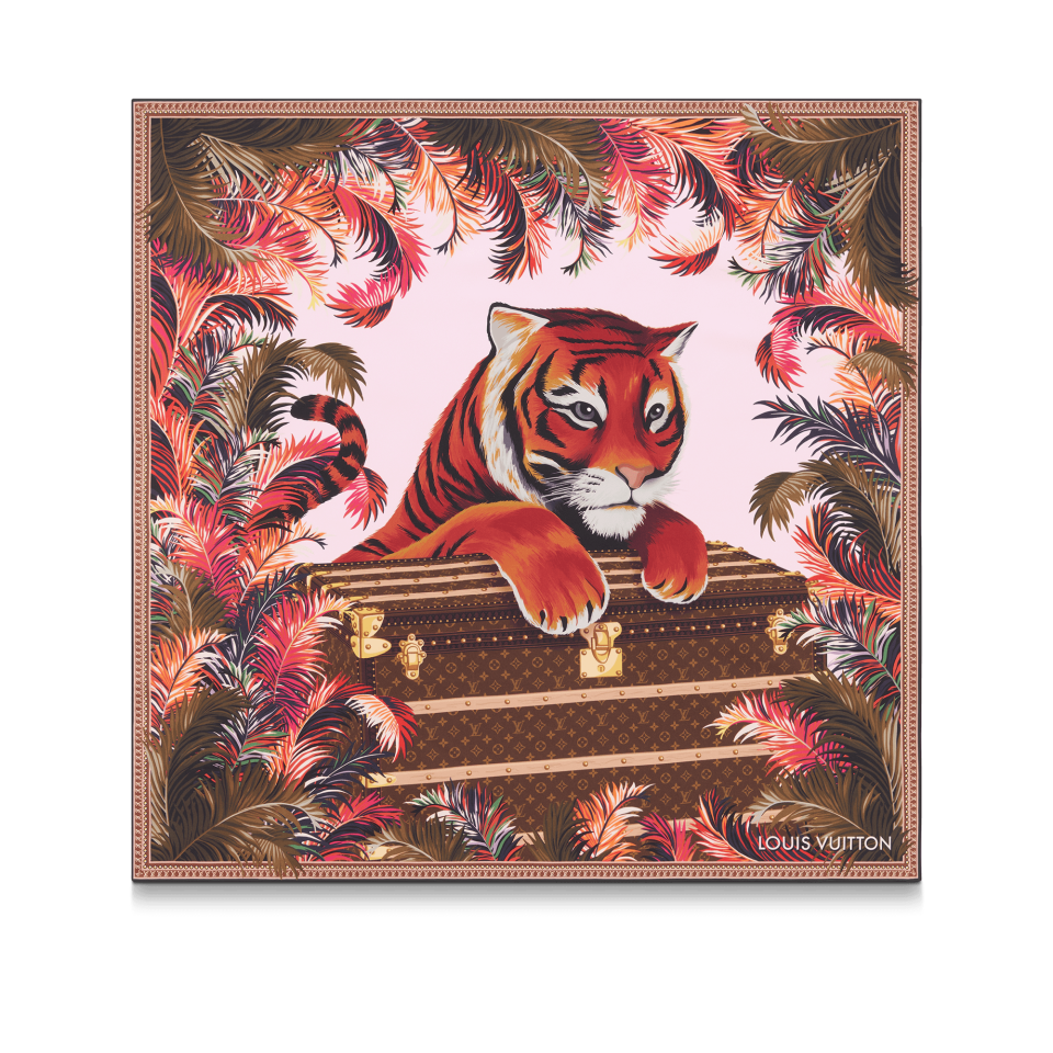 Louis Vuitton Chinese New Year scarf with tiger motif - Credit: Courtesy