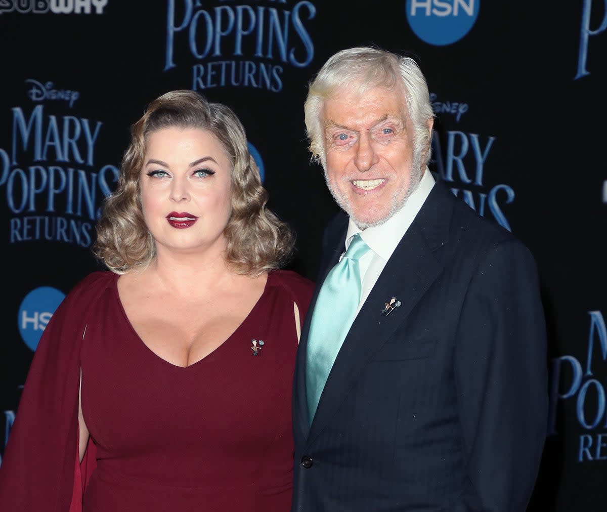 Dick Van Dyke and wife Arlene Silver at the premiere of Disney’s Mary Poppins Returns in November 2018 (Getty Images)