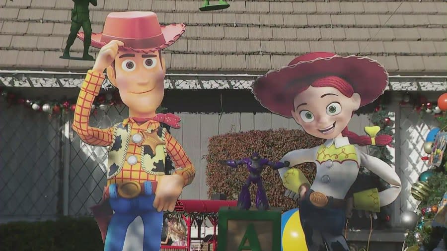 Toy Story at the Thoroughbred annual holiday lights display