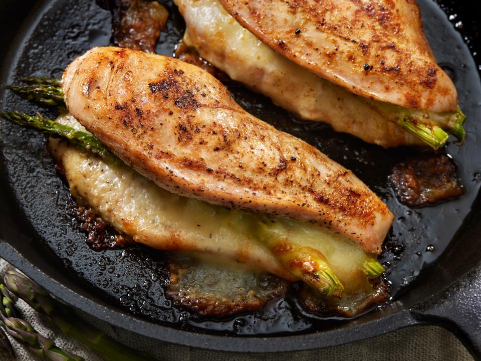 Chicken breasts stuffed with mozzarella