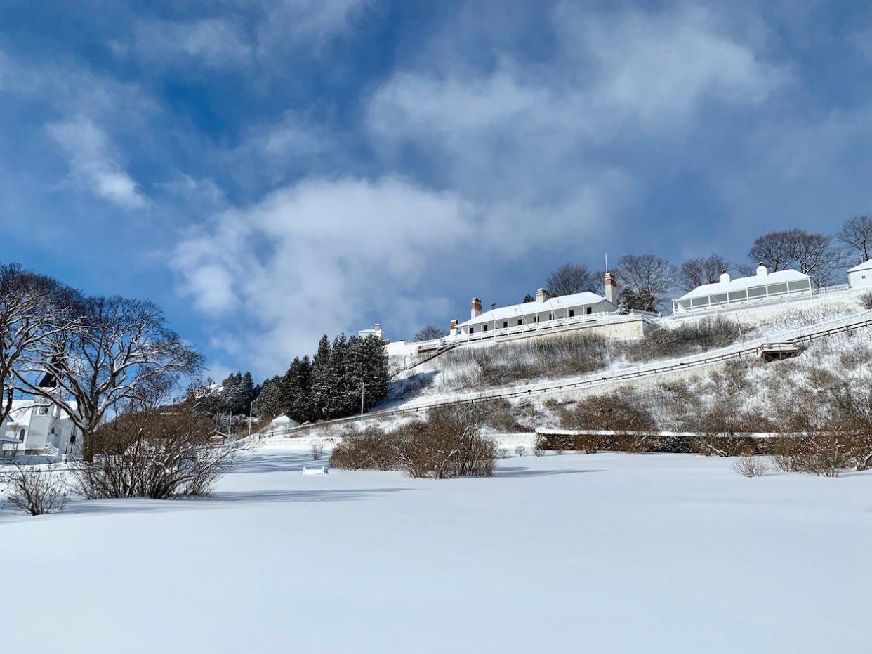 Mackinac Island in the winter.