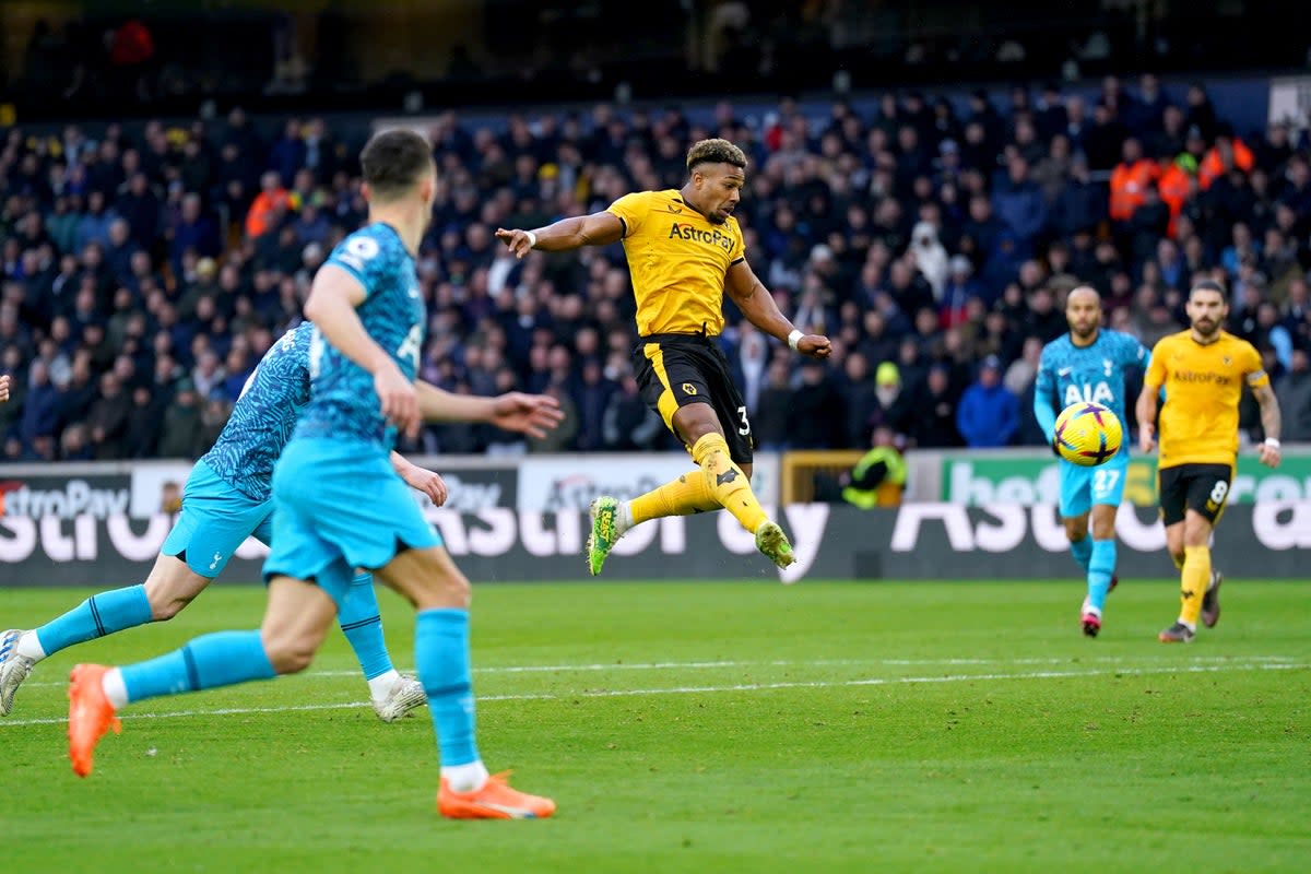 Adama Traore scored the winner for Wolves against Tottenham (Tim Goode/PA) (PA Wire)