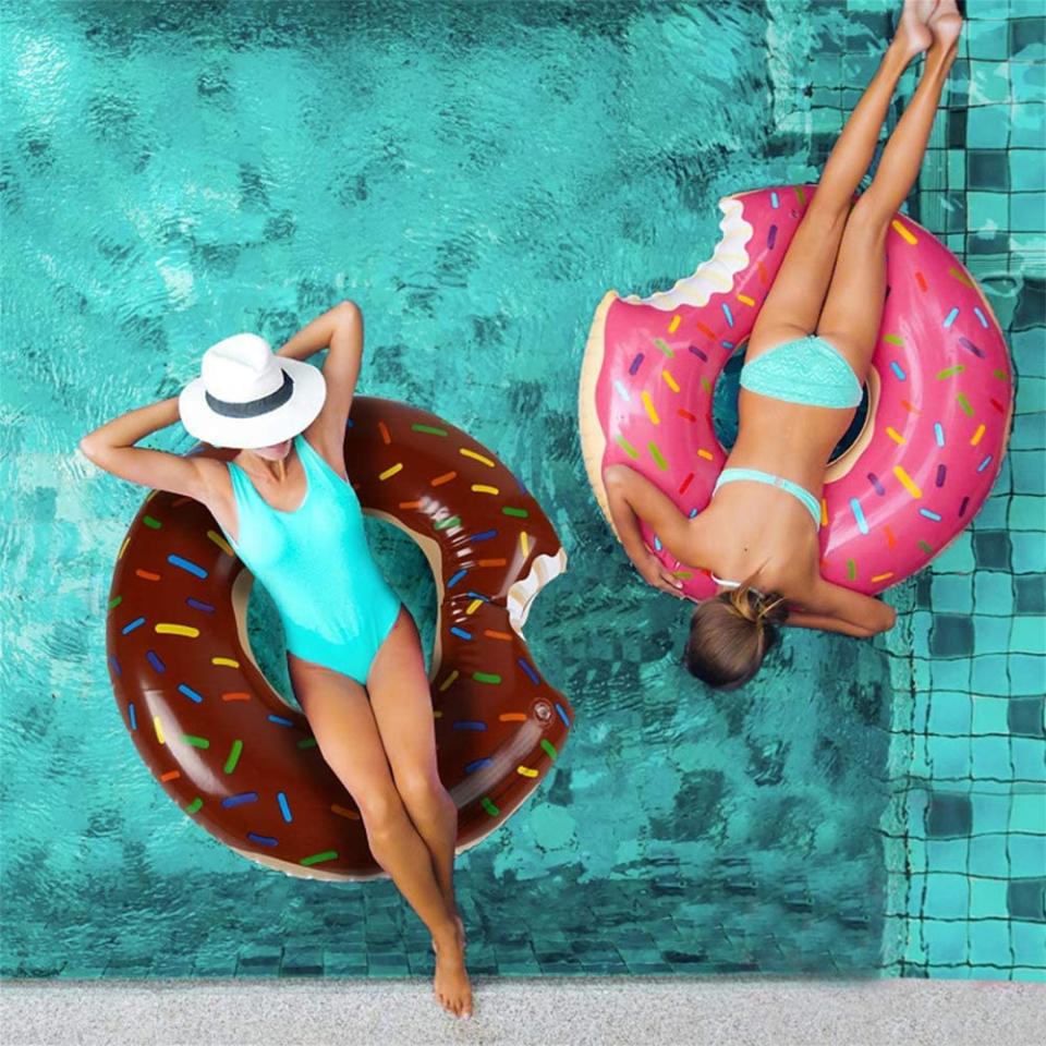 Celebrate National Donut Day with a yummy pool float. (Photo: Amazon)