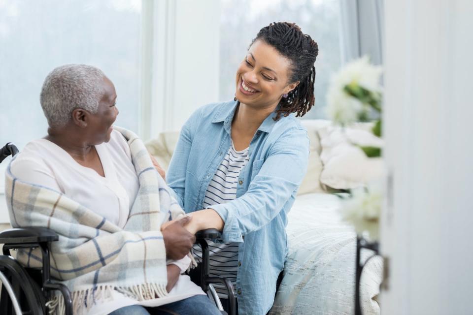 <span class="caption">A number of things can be done to fix U.S. home care.</span> <span class="attribution"><a class="link " href="https://www.gettyimages.com/detail/photo/happy-woman-helps-elderly-mother-royalty-free-image/941439620" rel="nofollow noopener" target="_blank" data-ylk="slk:Getty Images / SDI Productions;elm:context_link;itc:0;sec:content-canvas">Getty Images / SDI Productions</a></span>