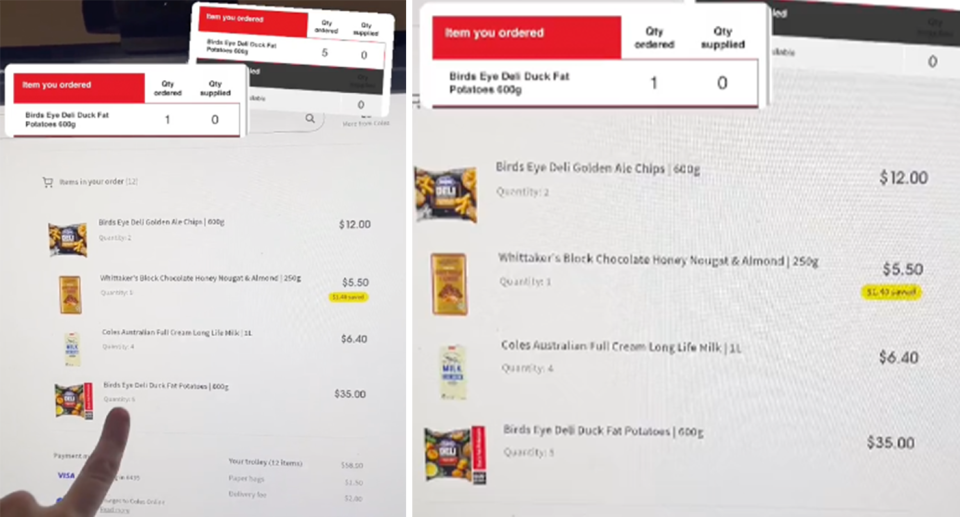 A TikTok uploaded by Stephen Pearson where he details his Coles delivery hack. 