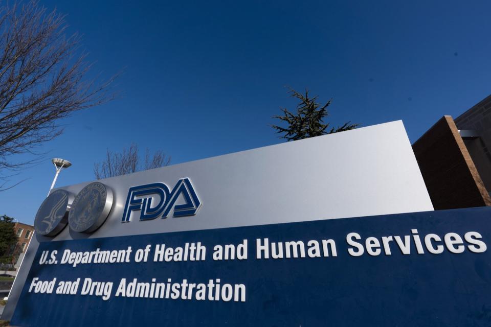 A sign for the Food and Drug Administration is seen in Silver Spring