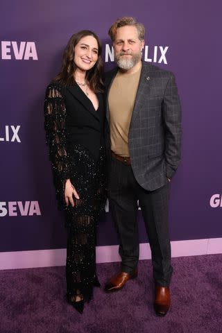 <p>Taylor Hill/FilmMagic</p> Sara Bareilles and Joe Tippett attend the Netflix 'Girls5eva' season premiere in New York City on March 7, 2024