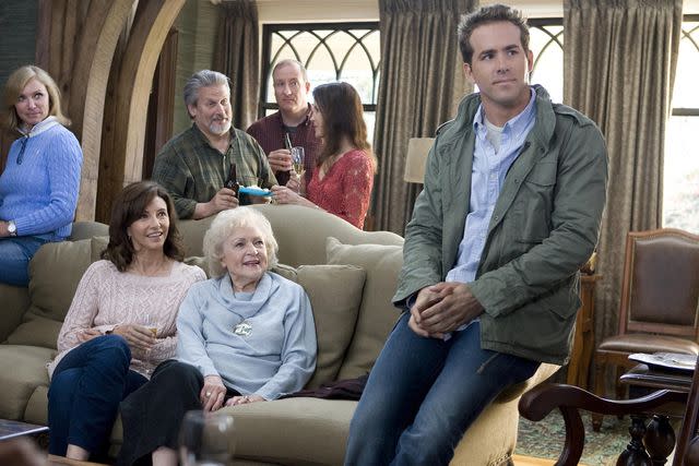 <p>Touchstone/Kobal/Shutterstock</p> Mary Steenburgen, Betty White and Ryan Reynolds in The Proposal