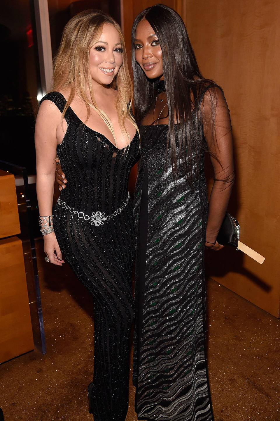 <p><strong>23 October</strong> Naomi Campbell and Mariah Carey posed for photos together at the event. </p>