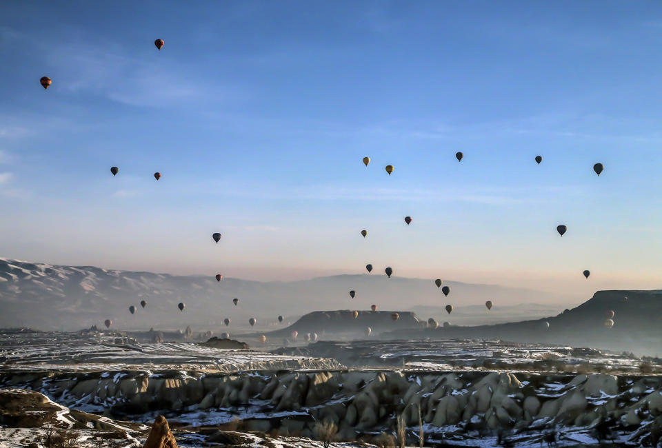 Hot air balloons over Turkey’s Cappadocia