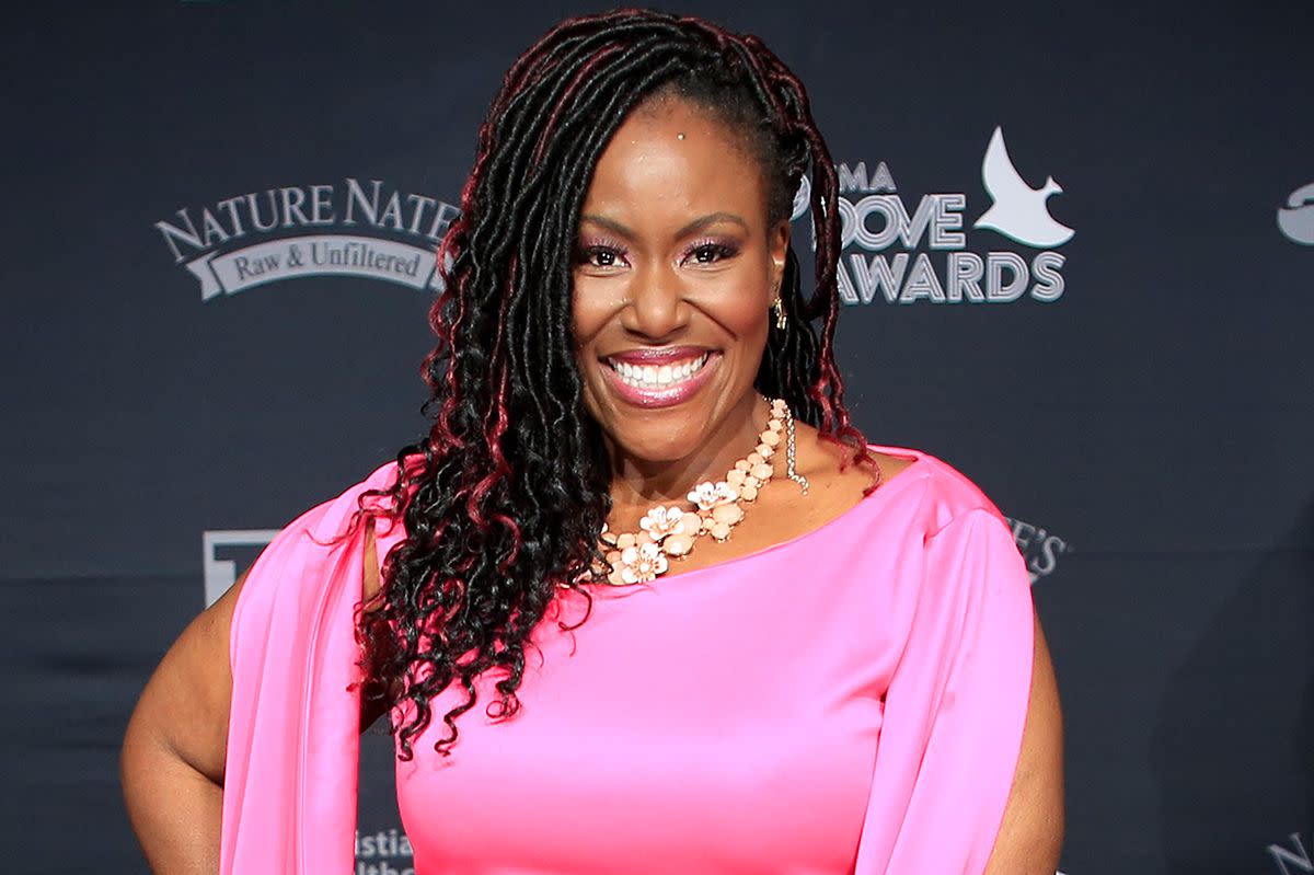 <p>Annette Holloway/Icon Sportswire via Getty </p> Mandisa in October 2018