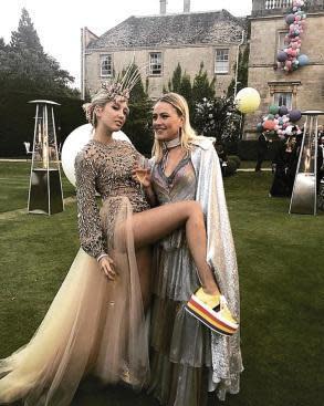 Princess Olympia of Greece and a friend at her 21st birthday