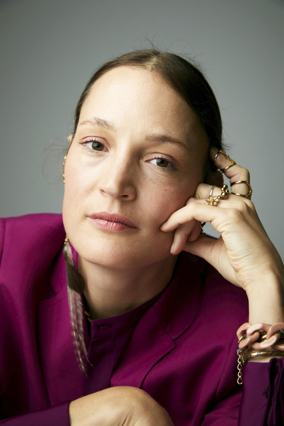 Vicky Krieps poses for a portrait to promote the film "Corsage" on Thursday, Dec. 15, 2022, in New York. (Photo by Taylor Jewell/Invision/AP)