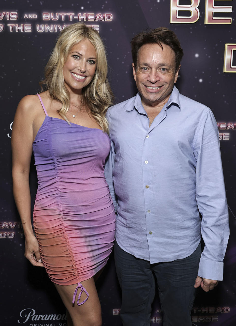 Chris Kattan and his girlfriend, Maria Libri. - Credit: Todd Williamson/Shutterstock for Paramount+