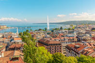 <p>También ha bajado el precio del alquiler en Ginebra un 2,9%, aunque el de venta ha aumentado un 1,2%. La ciudad suiza recibe una puntuación de 1,14. (Foto: Getty Images).</p> 