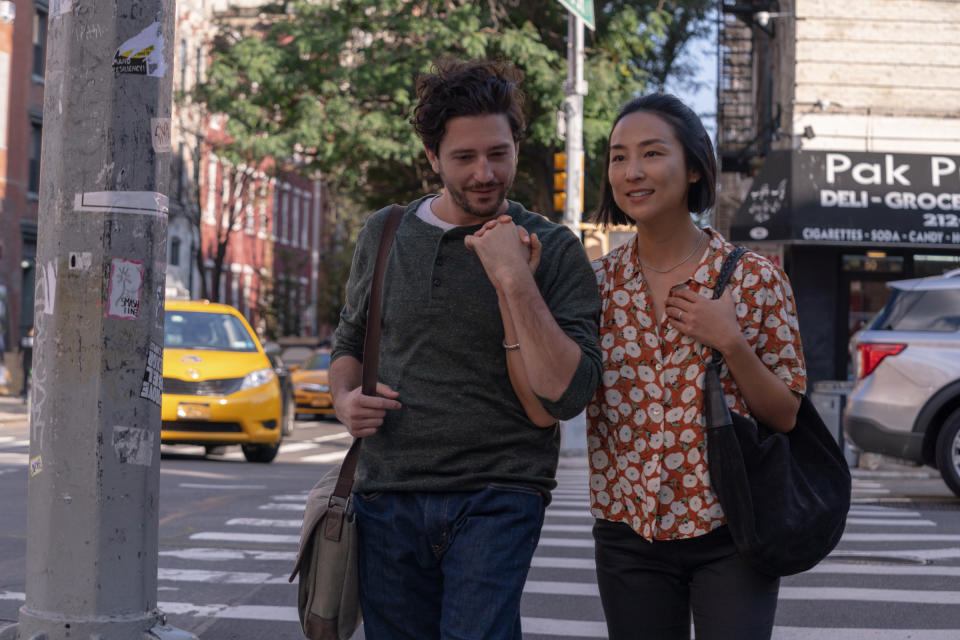 Magaro and Lee as two playwrights in love<span class="copyright">Courtesy of A24</span>