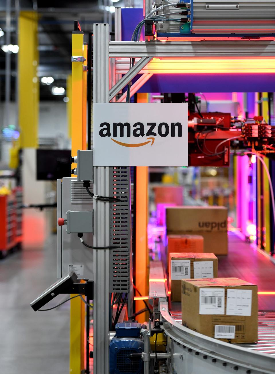 Products of independent sellers running through Amazon Canton Fulfillment Center, AKR1.  Wednesday, August 09, 2023.